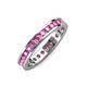 4 - Celina 2.40 mm Round Pink Sapphire Eternity Band 