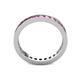 5 - Celina 2.40 mm Round Pink Sapphire Eternity Band 