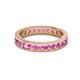 3 - Celina 2.70 mm Round Pink Sapphire Eternity Band 