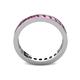 5 - Celina 2.70 mm Round Pink Sapphire Eternity Band 