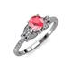 4 - Katelle Desire Pink Tourmaline and Diamond Engagement Ring 
