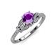 4 - Katelle Desire Amethyst and Diamond Engagement Ring 