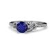 1 - Katelle Desire Blue Sapphire and Diamond Engagement Ring 