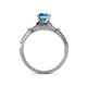 5 - Katelle Desire Blue Topaz and Diamond Engagement Ring 