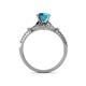5 - Katelle Desire London Blue Topaz and Diamond Engagement Ring 
