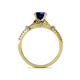 5 - Katelle Desire Blue Sapphire and Diamond Engagement Ring 
