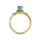 5 - Katelle Desire Blue Topaz and Diamond Engagement Ring 