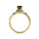 5 - Katelle Desire Red Garnet and Diamond Engagement Ring 