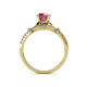 5 - Katelle Desire Rhodolite Garnet and Diamond Engagement Ring 