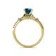 5 - Katelle Desire Blue and White Diamond Engagement Ring 