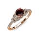 4 - Katelle Desire Red Garnet and Diamond Engagement Ring 