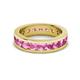 3 - Celina 3.40 mm Round Pink Sapphire Eternity Band 