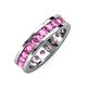 4 - Celina 3.40 mm Round Pink Sapphire Eternity Band 