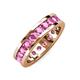 4 - Celina 3.40 mm Round Pink Sapphire Eternity Band 
