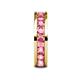 6 - Celina 3.40 mm Round Pink Tourmaline Eternity Band 