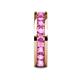 6 - Celina 3.40 mm Round Pink Sapphire Eternity Band 