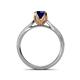 5 - Aziel Desire Blue Sapphire and Diamond Solitaire Plus Engagement Ring 