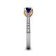 6 - Aziel Desire Blue Sapphire and Diamond Solitaire Plus Engagement Ring 