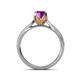 5 - Aziel Desire Amethyst and Diamond Solitaire Plus Engagement Ring 