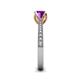6 - Aziel Desire Amethyst and Diamond Solitaire Plus Engagement Ring 