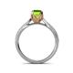 5 - Aziel Desire Peridot and Diamond Solitaire Plus Engagement Ring 