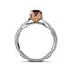 5 - Aziel Desire Red Garnet and Diamond Solitaire Plus Engagement Ring 