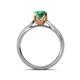 5 - Aziel Desire Emerald and Diamond Solitaire Plus Engagement Ring 