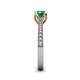 6 - Aziel Desire Emerald and Diamond Solitaire Plus Engagement Ring 