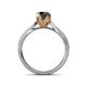 5 - Aziel Desire Black and White Diamond Solitaire Plus Engagement Ring 
