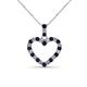 2 - Zylah Blue Sapphire and Diamond Heart Pendant 