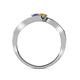 5 - Eleni Iolite and Citrine with Side Diamonds Bypass Ring 
