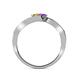 5 - Eleni Yellow Diamond and Amethyst with Side Diamonds Bypass Ring 