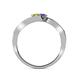 5 - Eleni Yellow Diamond and Iolite with Side Diamonds Bypass Ring 