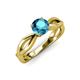 4 - Senara Desire London Blue Topaz Engagement Ring 