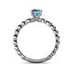 5 - Sariah Desire Blue Topaz and Diamond Engagement Ring 