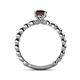 5 - Sariah Desire Red Garnet and Diamond Engagement Ring 