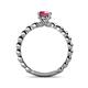 5 - Sariah Desire Rhodolite Garnet and Diamond Engagement Ring 