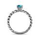 5 - Sariah Desire London Blue Topaz and Diamond Engagement Ring 