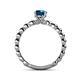 5 - Sariah Desire Blue and White Diamond Engagement Ring 