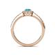 5 - Verna Desire Oval Cut London Blue Topaz and Diamond Halo Engagement Ring 