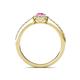 5 - Verna Desire Oval Cut Pink Sapphire and Diamond Halo Engagement Ring 