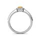 5 - Verna Desire Oval Cut Citrine and Diamond Halo Engagement Ring 