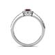 5 - Verna Desire Oval Cut Red Garnet and Diamond Halo Engagement Ring 