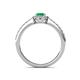 5 - Verna Desire Oval Cut Emerald and Diamond Halo Engagement Ring 