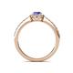 5 - Verna Desire Oval Cut Tanzanite and Diamond Halo Engagement Ring 