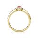 5 - Verna Desire Oval Cut Pink Tourmaline and Diamond Halo Engagement Ring 