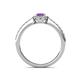 5 - Verna Desire Oval Cut Amethyst and Diamond Halo Engagement Ring 