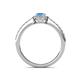 5 - Verna Desire Oval Cut Blue Topaz and Diamond Halo Engagement Ring 