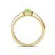 5 - Verna Desire Oval Cut Peridot and Diamond Halo Engagement Ring 