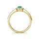 5 - Verna Desire Oval Cut Emerald and Diamond Halo Engagement Ring 
